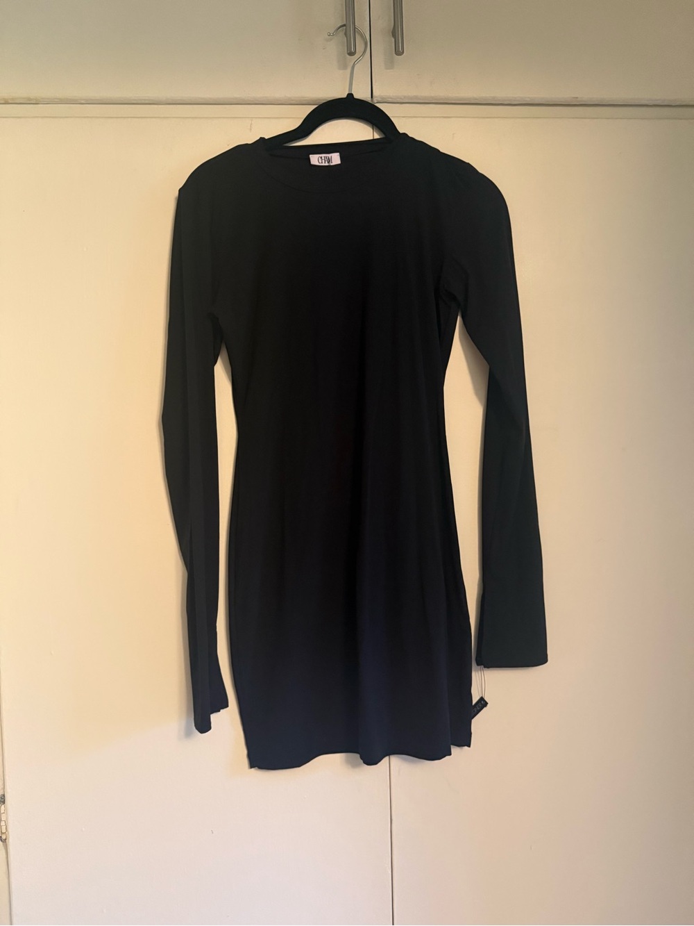 CHAM Long Sleeve Black Bodycon Dress